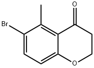 6-BROMO-5-METHYLCHROMAN-4-ONE 化学構造式