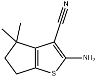 2-amino-4,4-dimethyl-4H,5H,6H-cyclopenta[b]thiophene-3-carbonitrile Structure