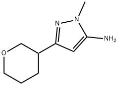 1-methyl-3-(oxan-3-yl)-1H-pyrazol-5-amine 化学構造式