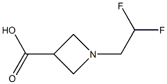 1-(2,2-difluoroethyl)azetidine-3-carboxylic acid 化学構造式