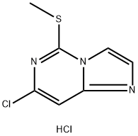 7-chloro-5-(methylsulfanyl)imidazo[1,2-c]pyrimidine hydrochloride 化学構造式