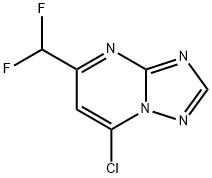 7-chloro-5-(difluoromethyl)-[1,2,4]triazolo[1,5-a]pyrimidine 化学構造式