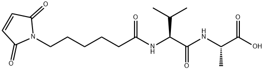 N-[6-(2,5-Dioxo-2,5-dihydro-1H-pyrrol-1-yl)hexanoyl]-L-valyl-L-alanine 化学構造式