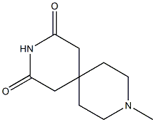 9-甲基-3,9-二氮杂螺[5.5]十一烷-2,4-二酮, 1342231-45-1, 结构式
