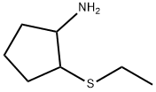 2-(ethylsulfanyl)cyclopentan-1-amine 化学構造式