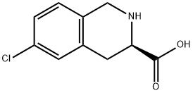 (3R)-6-chloro-1,2,3,4-tetrahydroisoquinoline-3-carboxylic acid 化学構造式