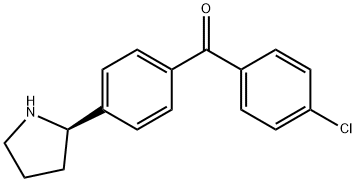 4-((2R)Pyrrolidin-2-yl)phenyl 4-chlorophenyl ketone 结构式