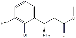 METHYL (3S)-3-AMINO-3-(2-BROMO-3-HYDROXYPHENYL)PROPANOATE 结构式