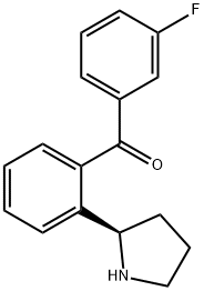 2-((2R)Pyrrolidin-2-yl)phenyl 3-fluorophenyl ketone 化学構造式