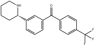 3-((2S)(2-Piperidyl))phenyl 4-(trifluoromethyl)phenyl ketone 化学構造式