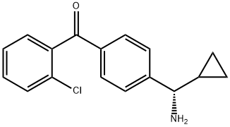 4-((1S)Aminocyclopropylmethyl)phenyl 2-chlorophenyl ketone,1344637-43-9,结构式