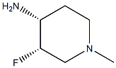 (3S,4R)-3-fluoro-1-methylpiperidin-4-amine Struktur
