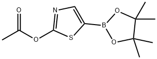 2-Acetoxythiazole-5-boronic acid pinacol ester Struktur