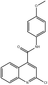 2-クロロ-N-(4-メトキシフェニル)キノリン-4-カルボアミド 化学構造式