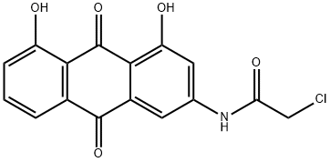 Acetamide, 2-chloro-N-(9,10-dihydro-4,5-dihydroxy-9,10-dioxo-2-anthracenyl)- 化学構造式