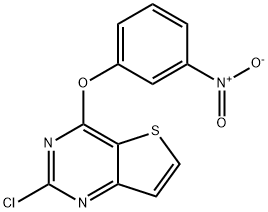 Thieno[3,2-d]pyrimidine, 2-chloro-4-(3-nitrophenoxy)- Structure