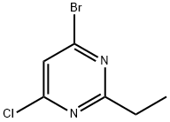 4-Chloro-6-bromo-2-ethylpyrimidine 化学構造式