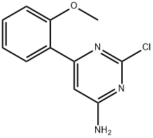 2-Chloro-4-amino-6-(2-methoxyphenyl)pyrimidine 化学構造式