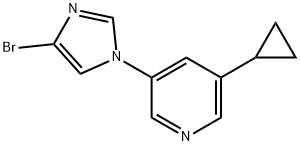 4-Bromo-1-(5-cyclopropyl-3-pyridyl)imidazole Structure