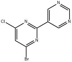 4-Chloro-6-bromo-2,5'-bipyrimidine 化学構造式