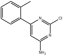 2-Chloro-4-amino-6-(2-tolyl)pyrimidine 化学構造式