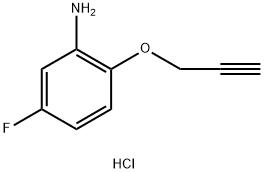 5-fluoro-2-(prop-2-yn-1-yloxy)aniline hydrochloride Struktur