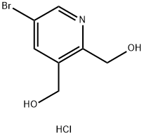 (5-溴吡啶-2,3-二基)二甲醇盐酸盐,1356108-96-7,结构式