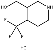 [4-(trifluoromethyl)piperidin-3-yl]methanol hydrochloride 化学構造式