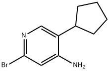 2-Bromo-4-amino-5-(cyclopentyl)pyridine Structure