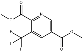 dimethyl 3-(trifluoromethyl)pyridine-2,5-dicarboxylate Structure