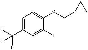 1-Cyclopropylmethoxy-2-iodo-4-trifluoromethylbenzene 化学構造式