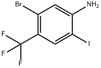5-Bromo-2-iodo-4-trifluoromethyl-phenylamine 化学構造式