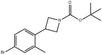 tert-butyl 3-(4-bromo-2-methylphenyl)azetidine-1-carboxylate Struktur