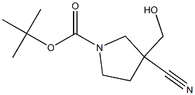 tert-butyl 3-cyano-3-(hydroxymethyl)pyrrolidine-1-carboxylate, 1374656-61-7, 结构式