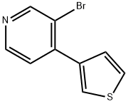 3-Bromo-4-(3-thienyl)pyridine,1374665-11-8,结构式
