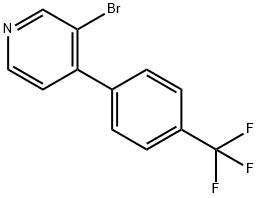3-Bromo-4-(4-trifluoromethylphenyl)pyridine,1374665-22-1,结构式