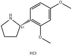 (2S)-2-(2,4-DIMETHOXYPHENYL)PYRROLIDINE HYDROCHLORIDE Struktur