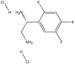 (1R)-1-(2,4,5-TRIFLUOROPHENYL)ETHANE-1,2-DIAMINE DIHYDROCHLORIDE,1381929-49-2,结构式