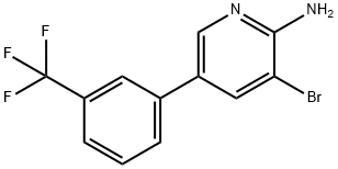 2-Amino-3-bromo-5-(3-trifluoromethylphenyl)pyridine Structure