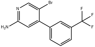 2-Amino-5-bromo-4-(3-trifluoromethylphenyl)pyridine,1381933-60-3,结构式