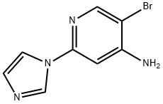 5-BROMO-2-(1H-IMIDAZOL-1-YL)PYRIDIN-4-AMINE Structure