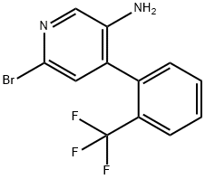 2-Bromo-5-amino-4-(2-trifluoromethylphenyl)pyridine 化学構造式