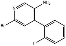 2-Bromo-5-amino-4-(2-fluorophenyl)pyridine 结构式