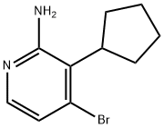 2-Amino-4-bromo-3-(cyclopentyl)pyridine Struktur