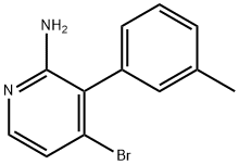 2-Amino-4-bromo-3-(3-tolyl)pyridine Struktur