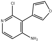 2-CHLORO-4-AMINO-3-(3-FURYL)PYRIDINE 化学構造式