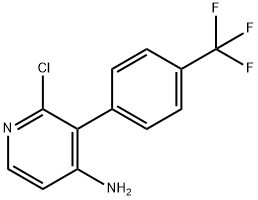 2-CHLORO-4-AMINO-3-(4-TRIFLUOROMETHYLPHENYL)PYRIDINE 化学構造式