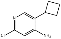 2-Chloro-4-amino-5-(cyclobutyl)pyridine 化学構造式