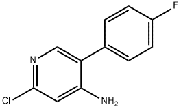 2-Chloro-4-amino-5-(4-fluorophenyl)pyridine 化学構造式