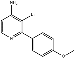 3-BROMO-2-(4-METHOXYPHENYL)PYRIDIN-4-AMINE 结构式